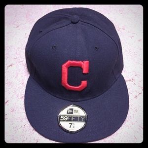 New Era Cleveland Indians Ball Cap - Size 7 1/4